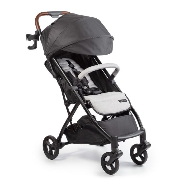 Ingenuity 3Dquickclose CS+ Compact Fold Stroller - Gray: 5-Point Harness, EVA Tires, 50 Lb Capacity, Metal Frame