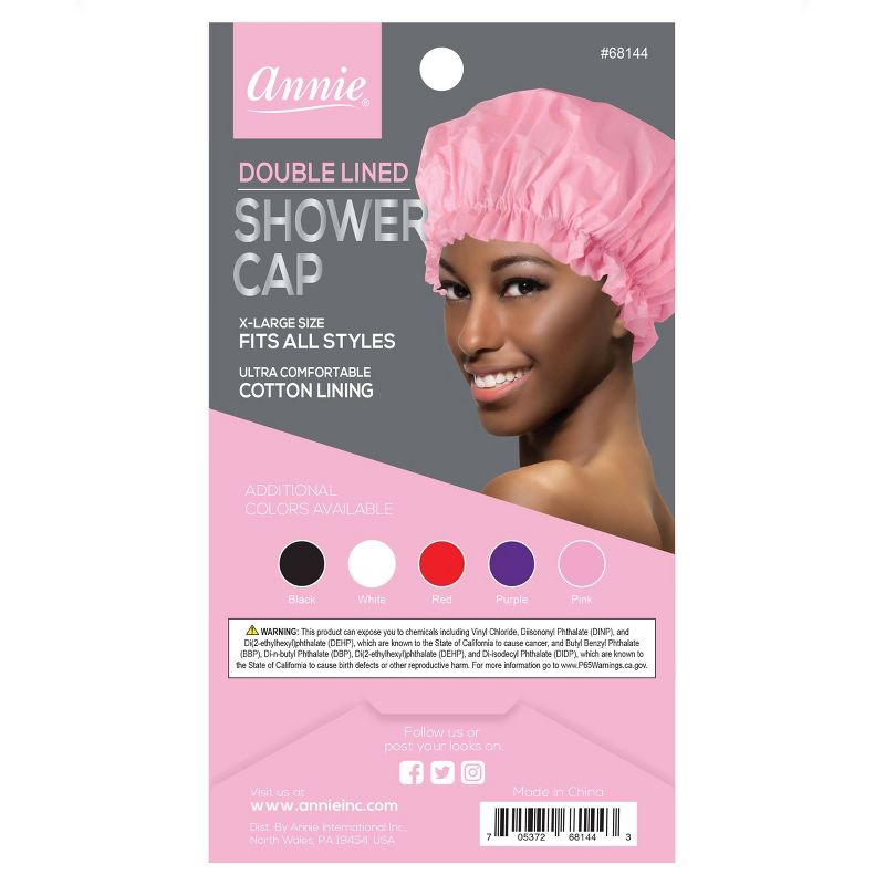 Annie International Deluxe Double Lined Shower Cap, 4 of 5