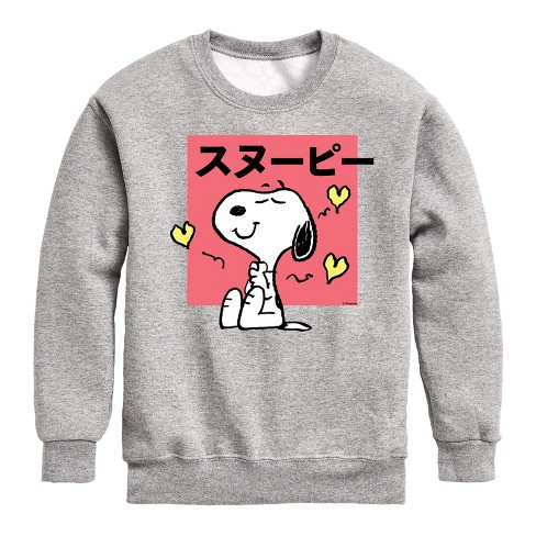 Boys' - Peanuts -  Graphic Long Sleeve Fleece Sweatshirt - image 1 of 4