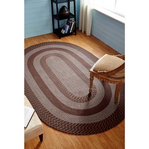 Newport Braid Collection 100% Polypropylene Stripe Pattern Reversible Indoor Utility Rug - Better Trends - 1 of 3