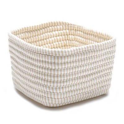Colonial Mills Ticking Shelf Storage Square - Canvas 11"x11"x8"  70% Polyester/30% Cotton Square