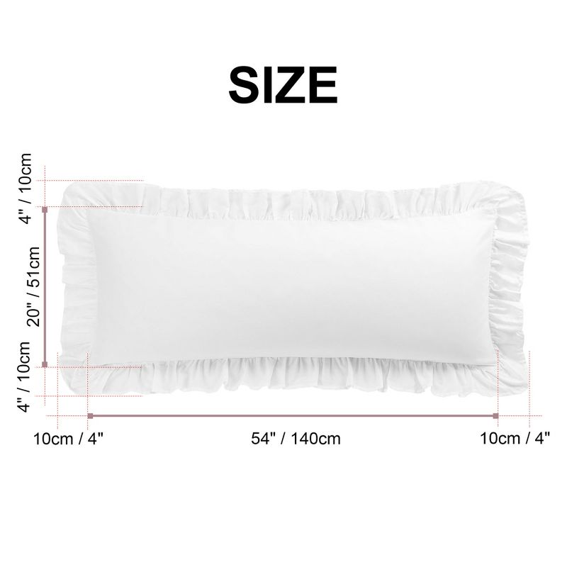 PiccoCasa Pure Cotton Soft Envelope Closure Body Ruffled Pillowcases 2 Pcs, 5 of 6