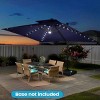 Crestlive Products 13FT Patio Cantilever Umbrella with Light Double Top High-strength Aluminum 360°Rotation 5 Heights Adjustable Offset Umbrella - 2 of 4
