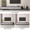 Luck Live 78.7in modern grey extendable TV stand media console with 3 drawers, expands to fit up to 120 inches - image 4 of 4