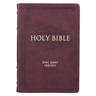 KJV Bible Thinline Burgundy - Large Print (Leather Bound)