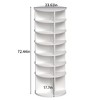 Zevemomo 7-Tier Rotating Shoe Rack Tower, 360¡ã Spinning Shoe Carousel Organizer, for Entryway, Closet, Living Room, Bedroom ¨C Holds 28 Pairs, White - 3 of 4