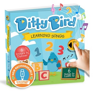 Ditty Bird Learning Songs Interactive Musical Book for Toddlers 1- 3 Sing-Along Boardbook for Baby - (Board Book) - 1 of 1