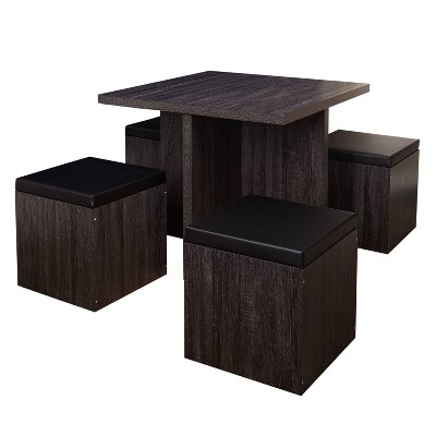 5 piece baxter dining 2025 set with storage ottomans