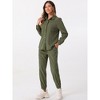 Allegra K Women's 2 Piece Outfits Fall Long Sleeve Button Down Shirt and Pants Set Corduroy Tracksuit - 3 of 4