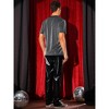 INSPIRE CHIC Men's V-Neck Short Sleeve Party Sheer Glitter T-Shirt - 3 of 4