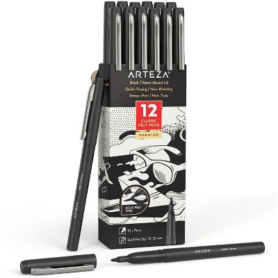 Best Choice Products Set of 228 Alcohol-Based Markers, Dual-Tipped Pens w/  Brush & Chisel Tip, Carrying Case - Black