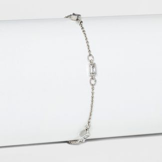 Cubic Zirconia Adjustable Bracelet - A New Day™ Silver