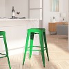 Merrick Lane Metal Stool with Powder Coated Finish and Integrated Floor Glides - 3 of 4