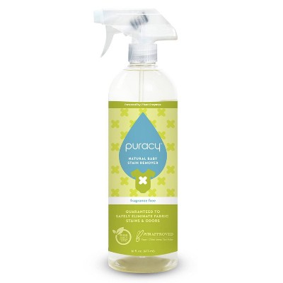 Puracy Stain Remover for Baby Clothes and Cloth Diapers, Laundry Stain Spray for Fresh and Set-In Clothing Stains - Fragrance Free - 16 fl oz