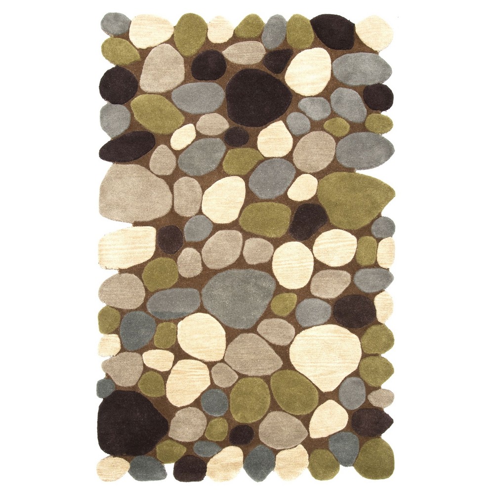 2'x3' Hand Tufted Pebbles Accent Rug Brown - nuLOOM