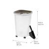 IRIS USA 25Lb/30Qt WeatherPro Airtight Pet Food Storage Container with Scoop and Casters - image 2 of 4