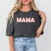 Simply Sage Market Women's Pink Checkered Mama Short Sleeve Garment Dyed Tee - 2 of 2