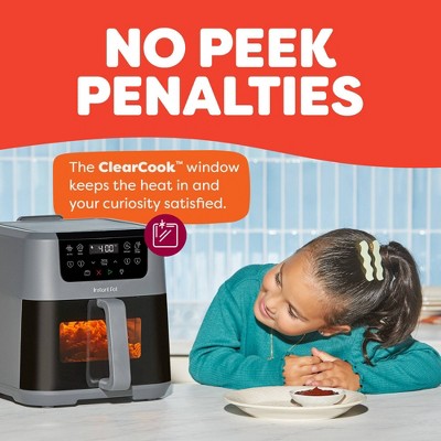 (HANDLE CRACKED) Instant Pot 5.3qt Air Fryer with Odor Erase   Clearcook