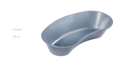 Mckesson Emesis Basin Graphite 16 Oz. Plastic Single Patient Use  