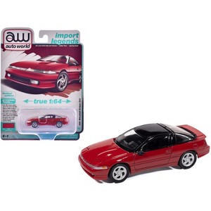 1991 Mitsubishi Eclipse GSX Maranello Red with Black Top "Import Legends" Series 1/64 Diecast Model Car by Auto World - 1 of 4