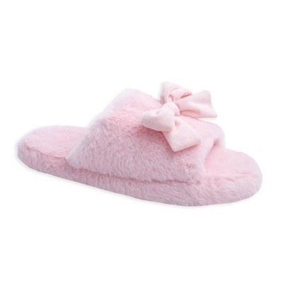 M-L Adult Slippers Pink Bow - Bullseye's Playground™