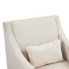 PAGED Modern Accent Chair Upholstered Living Room Chairs with Scooped Arms, Comfy Chair for Bedroom - 4 of 4