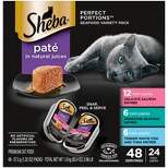 Sheba Perfect Portions Paté In Natural Juices Seafood Premium Adult Wet Cat Food - 2.6oz/24ct Variety Pack