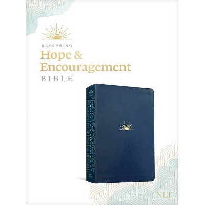 NLT Dayspring Hope & Encouragement Bible (Leatherlike, Navy Blue) - (Leather Bound)