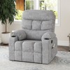 GlasFlength Accent Recliner Chairs, Wide Recliner, Adjustable Single Recliner Chair, for Living Room, Bedroom, Apartment, Gray, 34.3"*36.6"*42.1" - 3 of 4