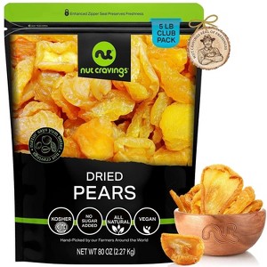 Nut Cravings Dried California Pears, No Sugar Added Fruit Snack - 1 of 4