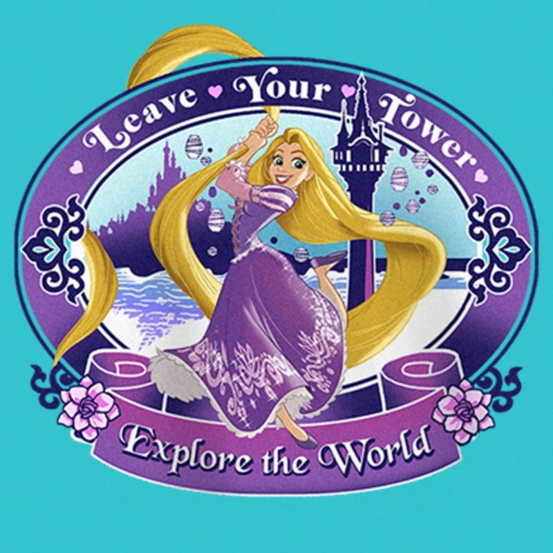 Girl's Tangled Rapunzel Explore the World T-Shirt, 2 of 5
