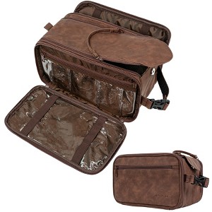 PAVILIA Toiletry Bag Women Men, Travel Toiletries Organizer Case, Essentials Shaving Dopp Kit, Cosmetic Make Up Accessories - 1 of 4