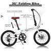 Aukfa 20"Adult Folding Bike - Lightweight Aluminum Frame, 7-Speed and Dual Disc Brakes, Compact Urban Commuter Bike, Unisex - 3 of 4