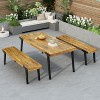 Dexmalle Patio Dining Table and 2 Dining Benchs - 3 of 4