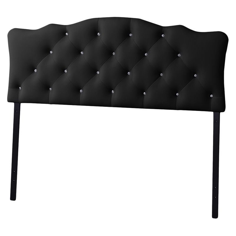 Rita Modern And Contemporary Faux Leather Upholstered Button-Tufted Scalloped Headboard - Baxton Studio, 1 of 4