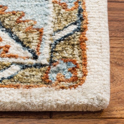 Ivory Hand-Tufted Wool 4' x 6' Rectangular Area Rug