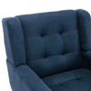 NicBex Modern Soft Accent Chair Wood Frame Ergonomics Lounge Chair Modern Reading Chair Comfy Chair for Living Room, Blue - 2 of 4
