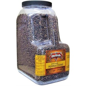 Gourmet Whole Black Peppercorns by It's Delish – 6 LBS Gallon Size Jug - 1 of 4