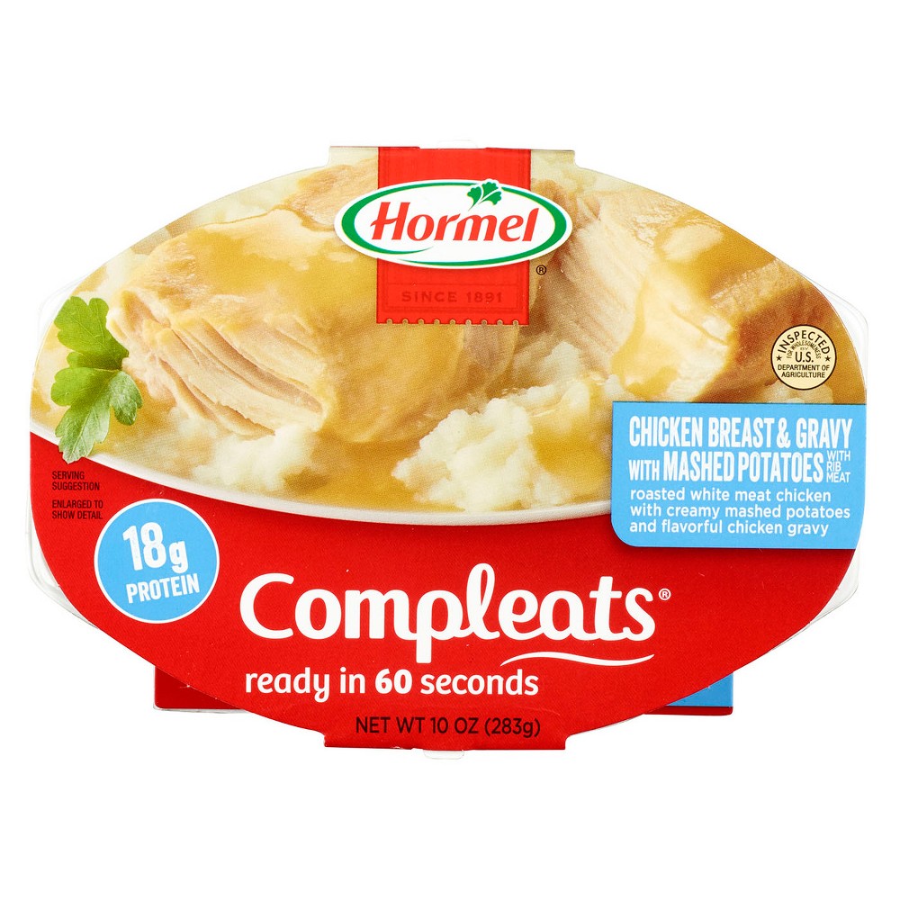 UPC 037600492317 product image for Hormel Compleats Chicken Breast Gravy Mashed Potatoes Microwaveable Meal 10 oz | upcitemdb.com