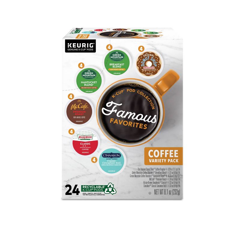 Keurig Famous Favorites Keurig K-Cup Pod Collection Medium Roast Coffee - 24ct, 1 of 6