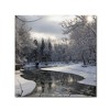 Trademark Fine Art -Kurt Shaffer 'Fresh Snowfall on the River' Canvas Art - 2 of 3
