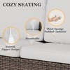 EAGLE PEAK Ocean Vista 6 piece Patio Variated Brown Wicker Conversation Set Swivel Chairs,Loveseat - 4 of 4