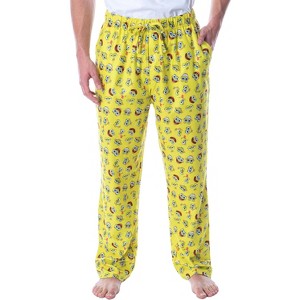 Nickelodeon Men's SpongeBob SquarePants Expressions Loungewear Pajama Pants Yellow - 1 of 4