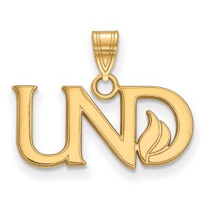 Black Bow Jewelry 14k Yellow Gold North Dakota Fighting Hawks NCAA Small Pendant - 1 of 3