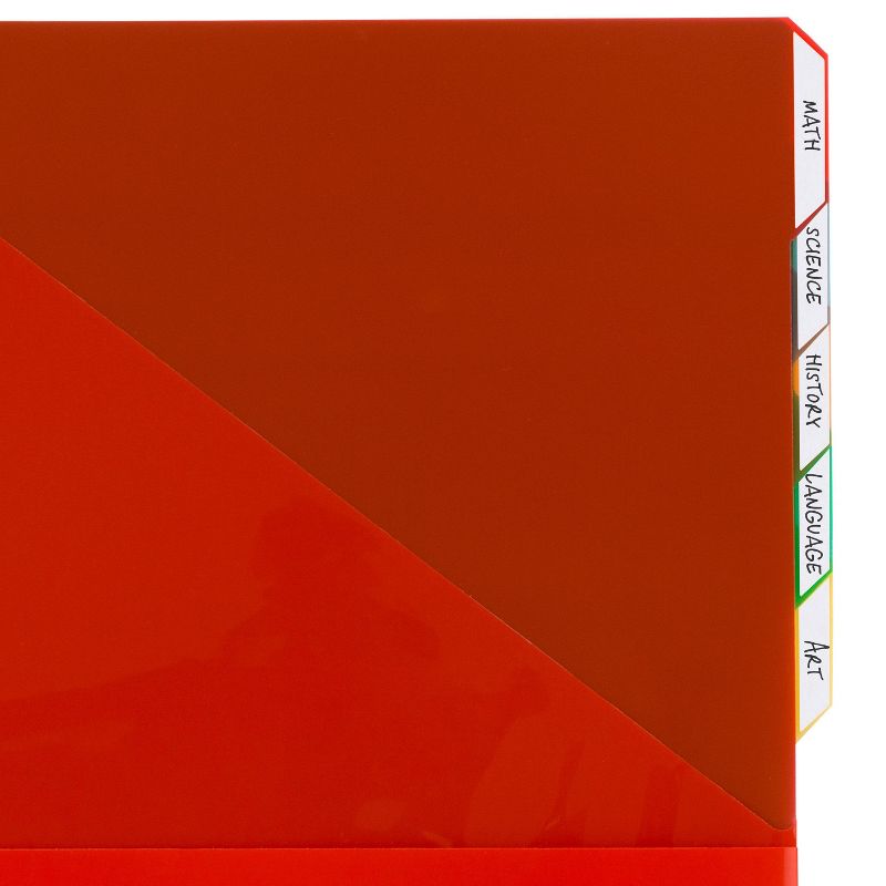 Five Star 5 Tab Flex NoteProtector Binder Insert Assorted Colors, 4 of 9