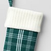 20" Christmas Plaid Stocking with Cuff Green Base - Wondershop™ - 3 of 3