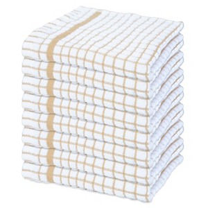Sloppy Chef Classic Checkered Dishcloths (8 Pack), 13x13, Cotton - 1 of 4