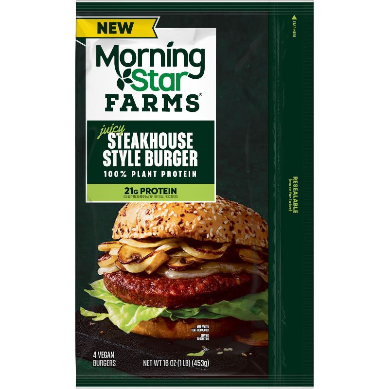 MorningStar Farms Incogmeato Steakhouse Style Frozen Burger Patties - 4ct, 3 of 9