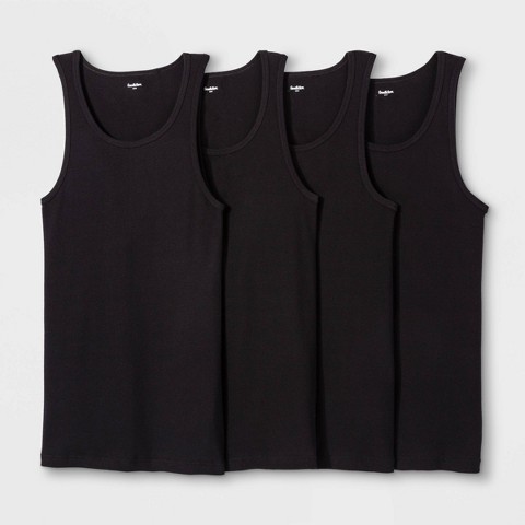 Мужские рубашки Goodfellow & Co Men's 4pk Ribbed Tank Top - Goodfellow & Co™ White S