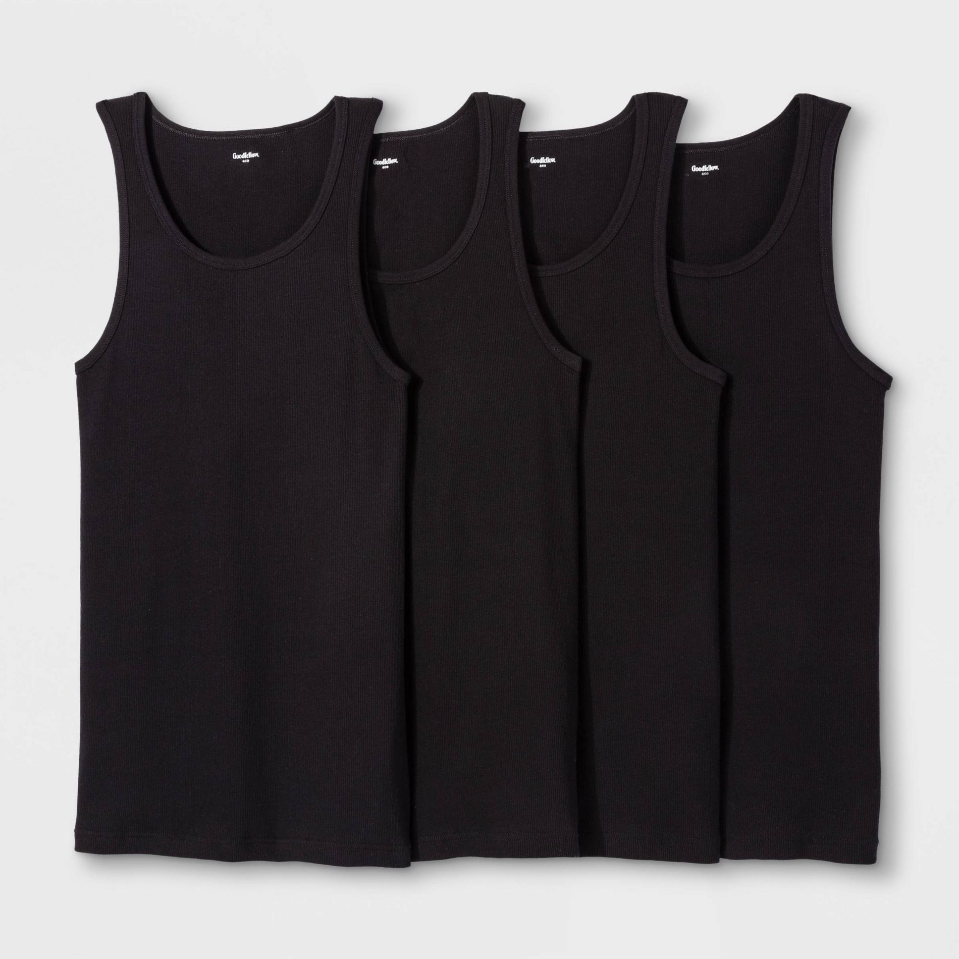 Men's 4pk Ribbed Tank Top - Goodfellow & Co™